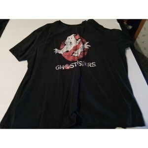 Mens Black Size 4XL Black Ghostbusters Logo T-Shirt
